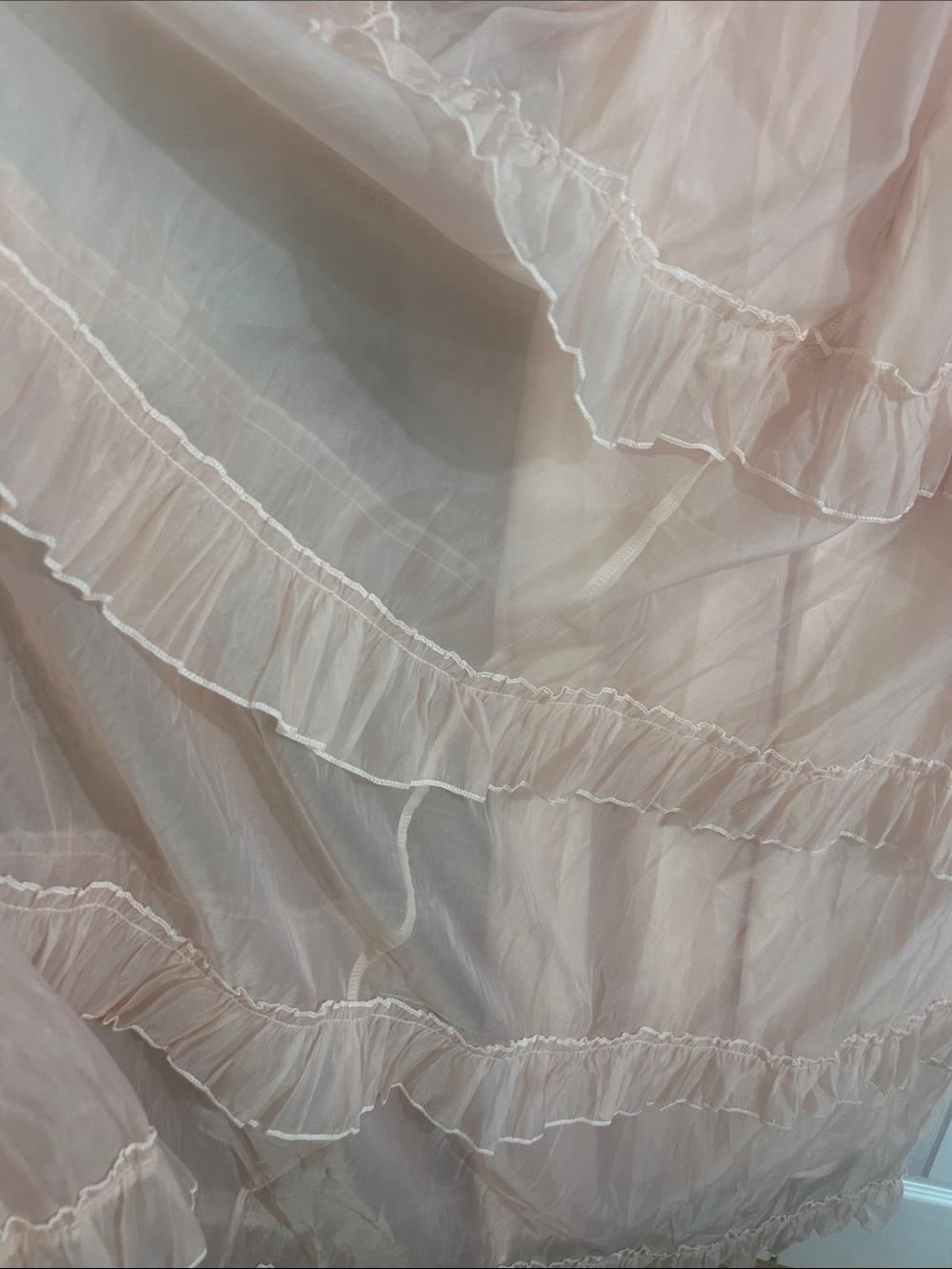 Pink Ruffle Maxi Dress Like New - Picture 15 of 15